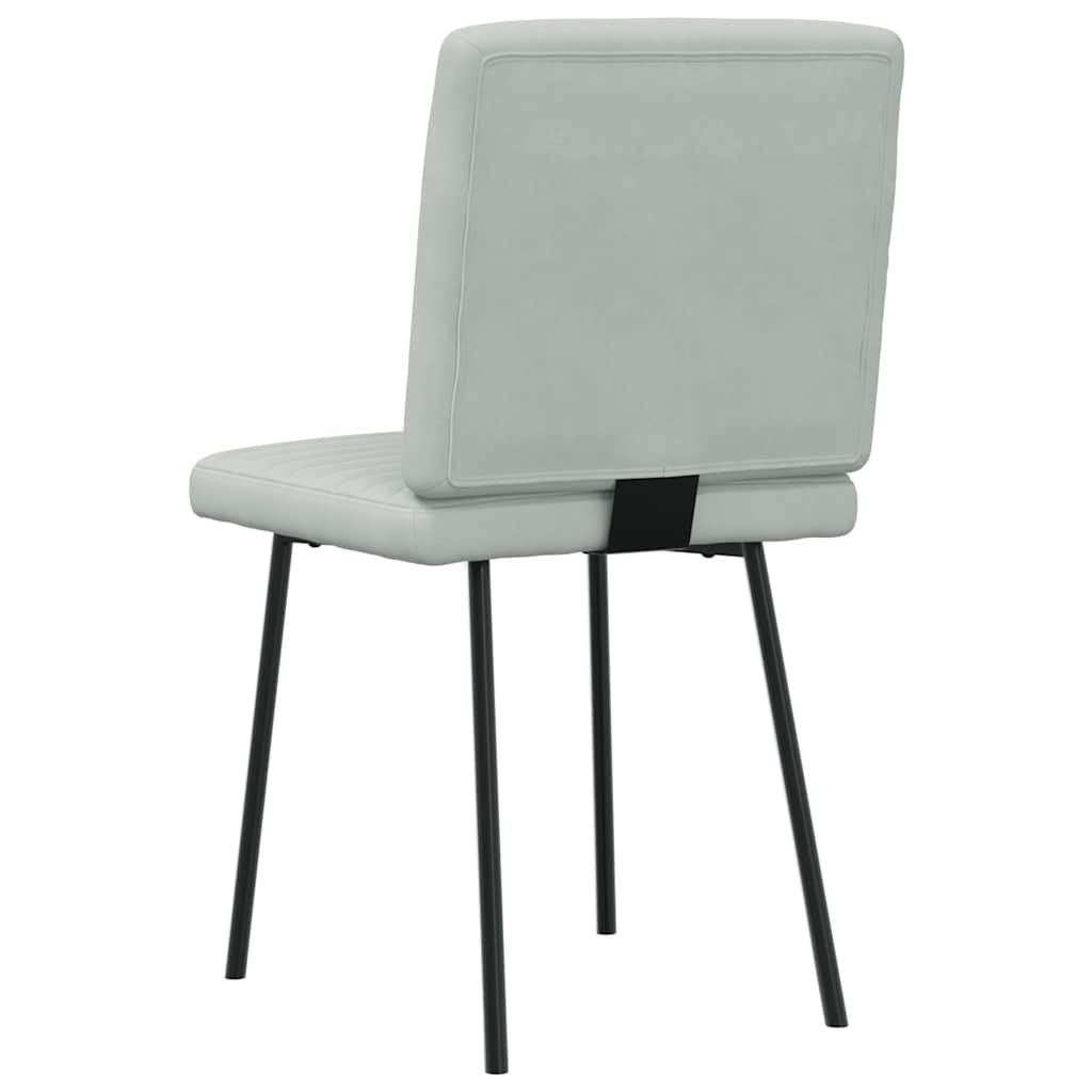 Chaises à manger lot de 6 gris clair velours - XIOS