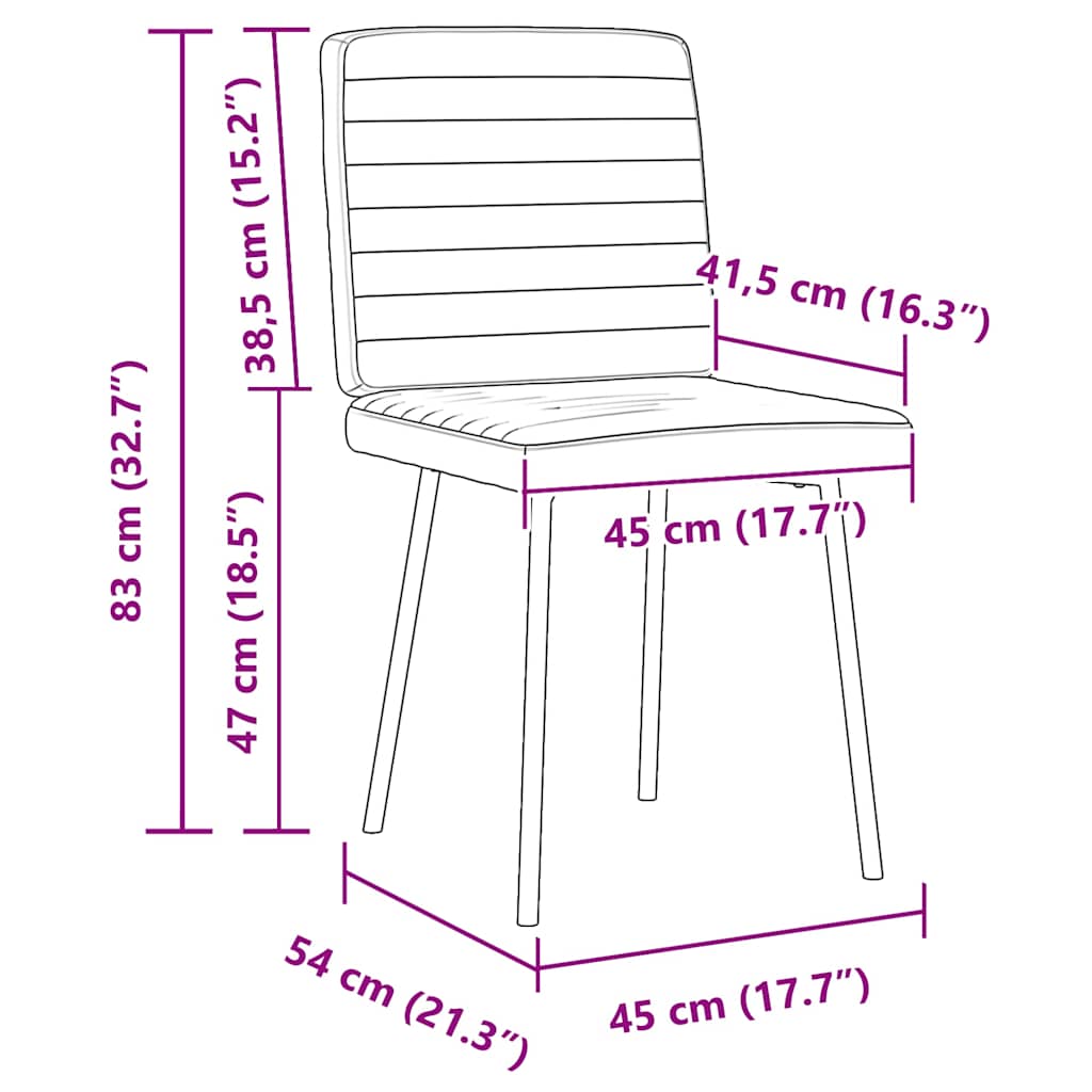 Chaises à manger lot de 6 gris clair velours - XIOS