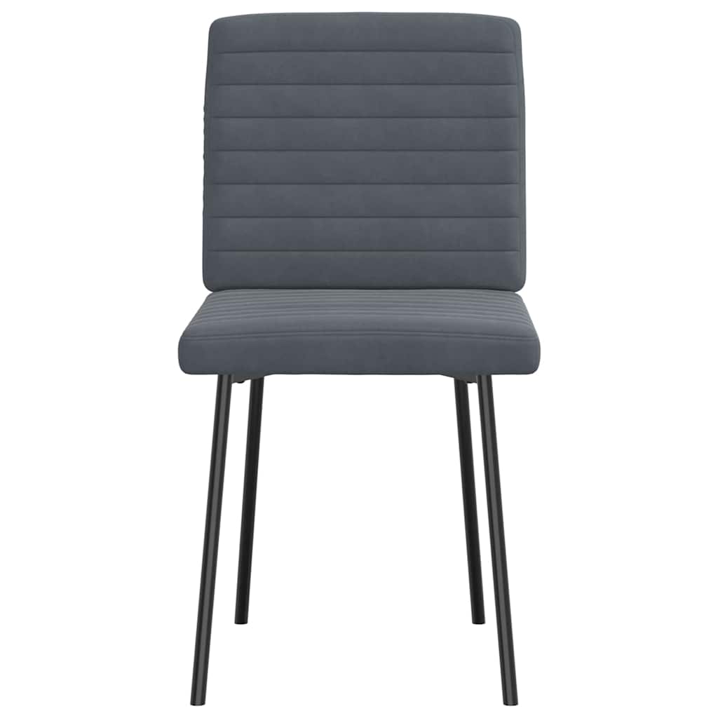 Chaises à manger lot de 6 gris foncé velours - XIOS