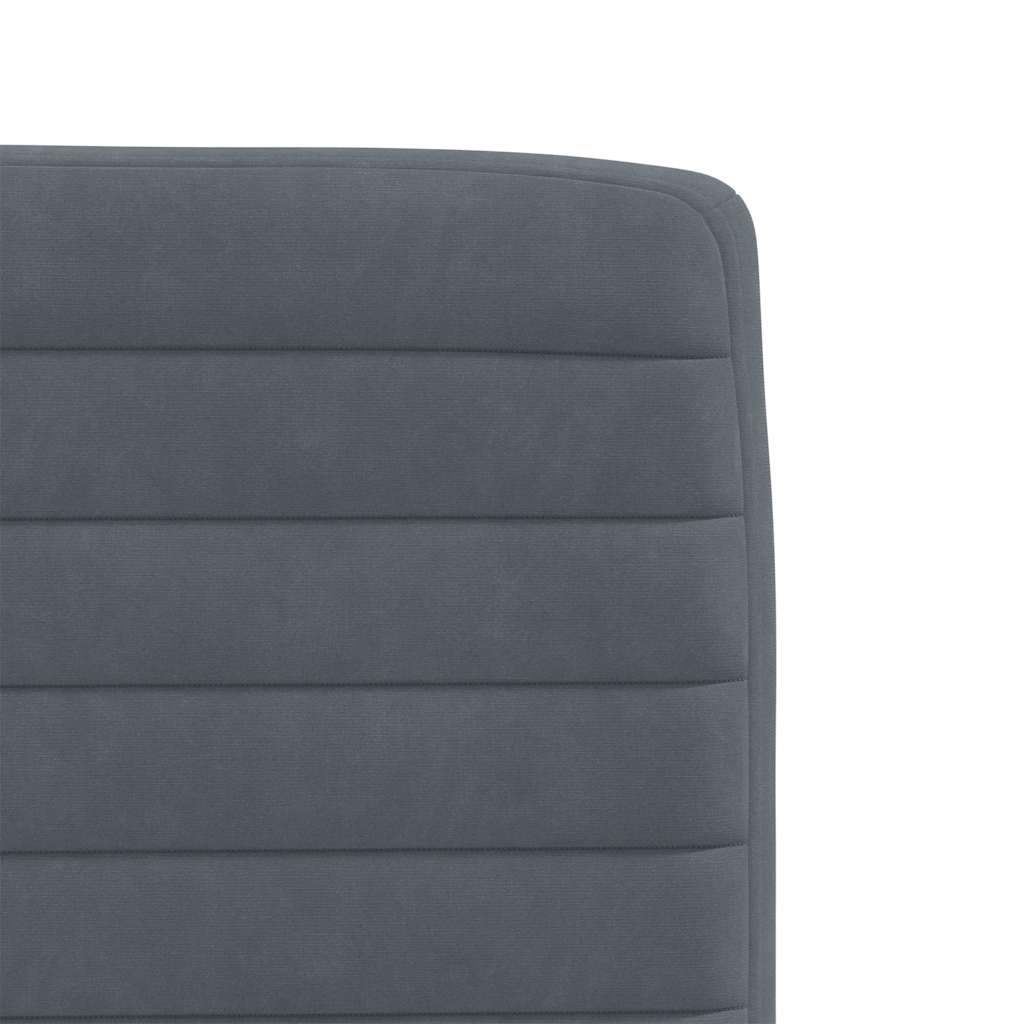 Chaises à manger lot de 6 gris foncé velours - XIOS