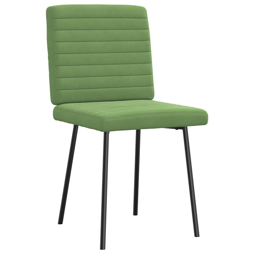 Chaises à manger lot de 6 vert clair velours - XIOS