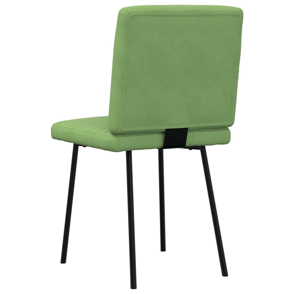 Chaises à manger lot de 6 vert clair velours - XIOS
