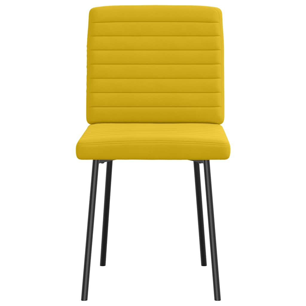 Chaises à manger lot de 6 jaune velours - XIOS