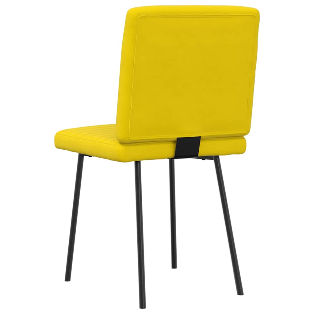 Chaises à manger lot de 6 jaune velours - XIOS