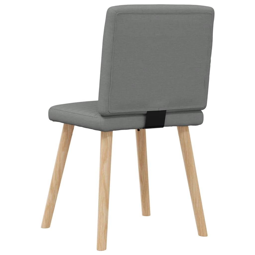 Chaises à manger lot de 6 gris foncé tissu - XIOS