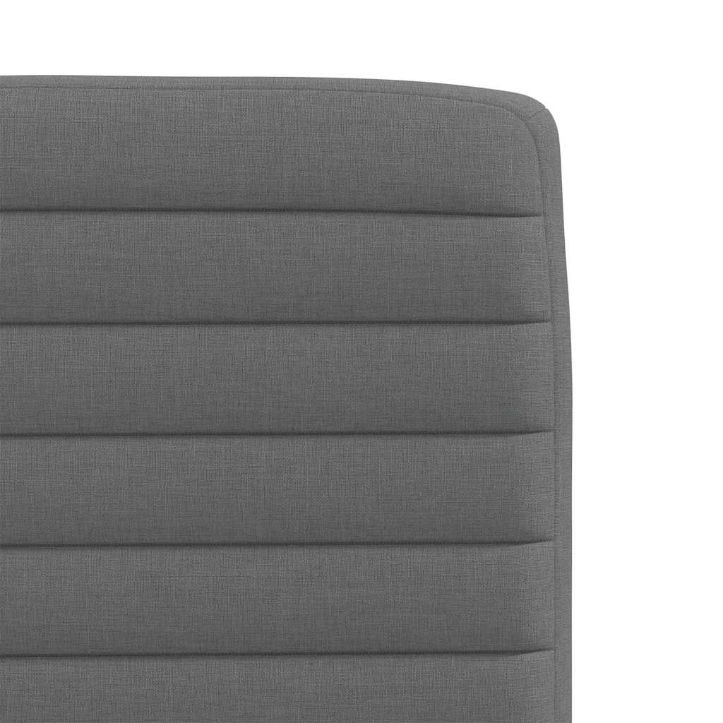 Chaises à manger lot de 6 gris foncé tissu - XIOS