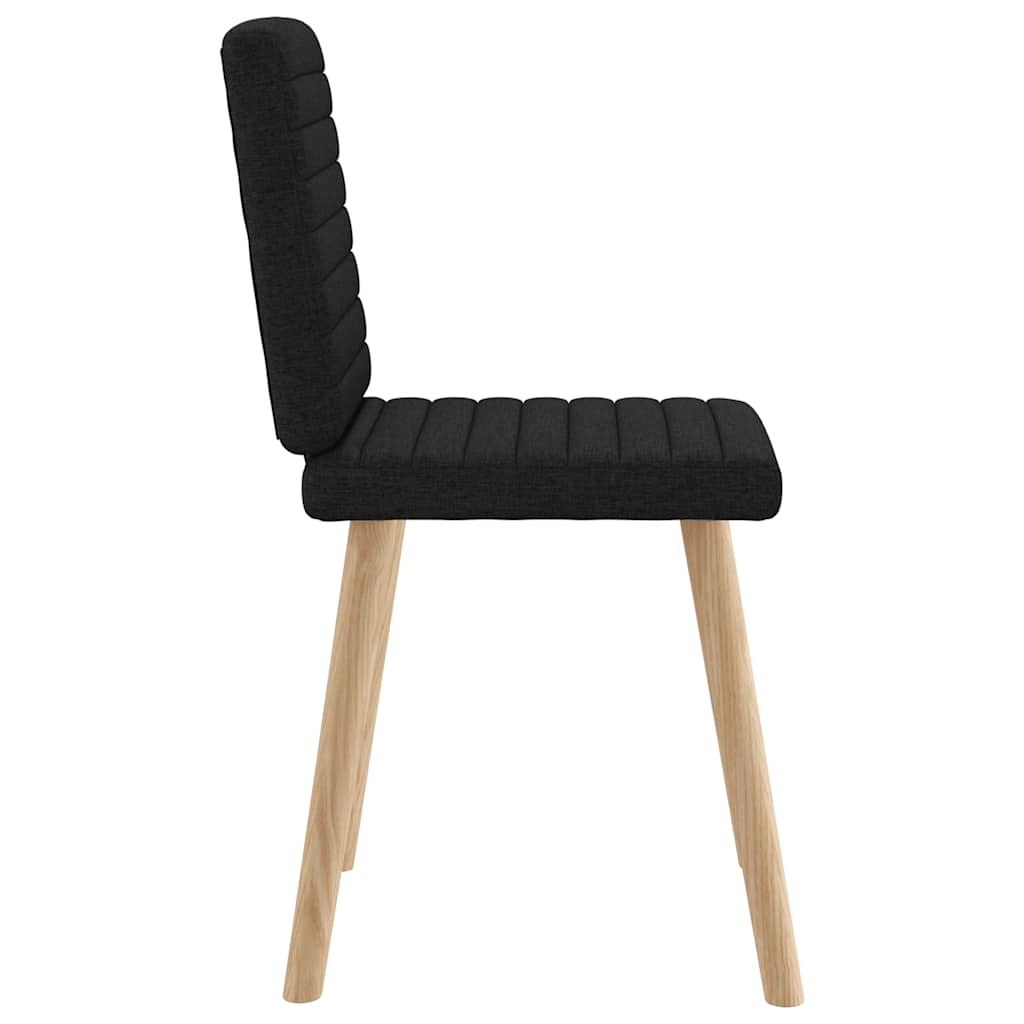 Chaises à manger lot de 6 noir tissu - XIOS
