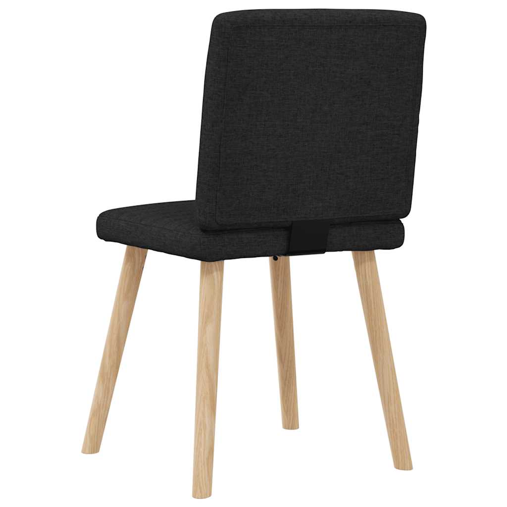Chaises à manger lot de 6 noir tissu - XIOS