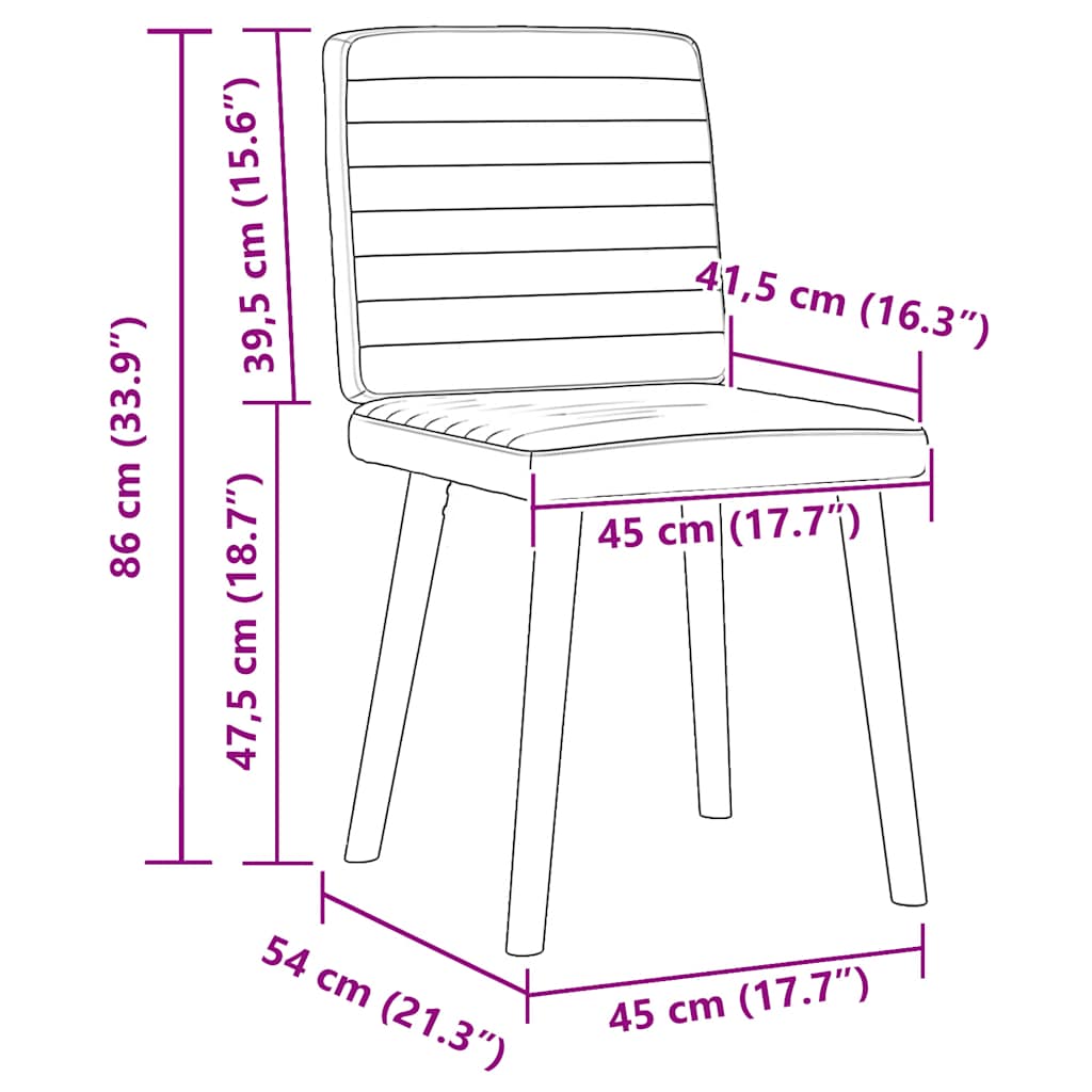 Chaises à manger lot de 6 noir tissu - XIOS