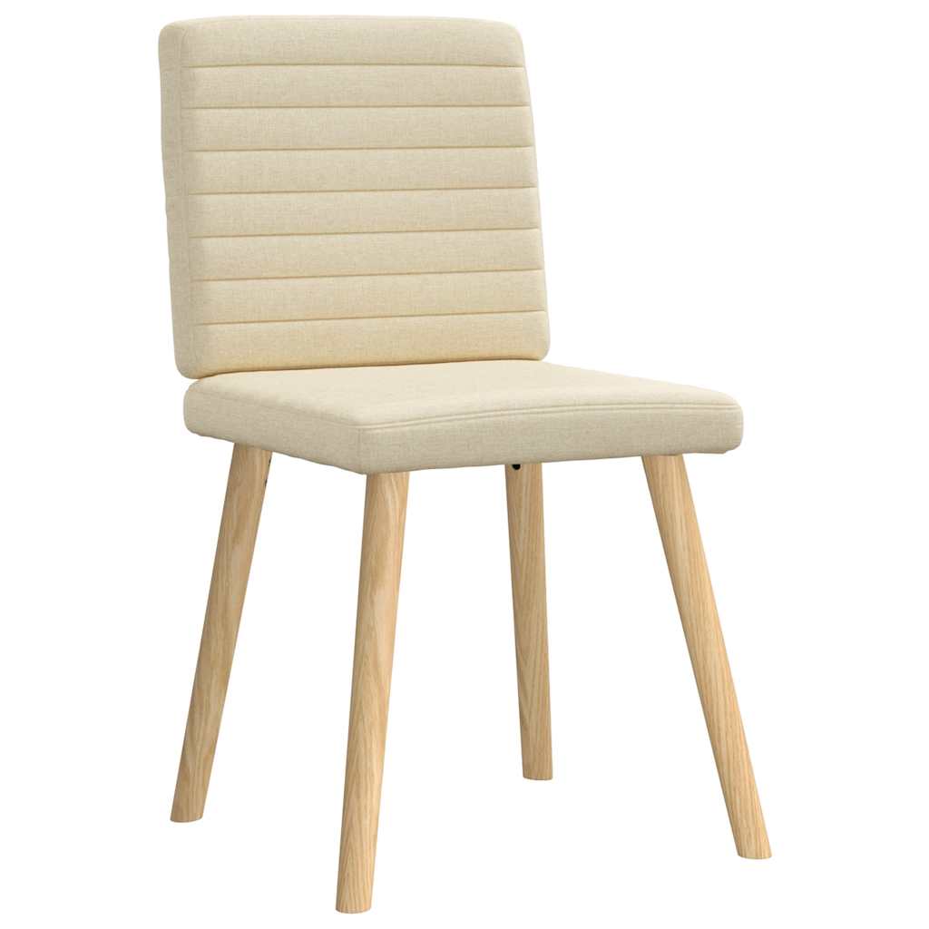Chaises à manger lot de 6 crème tissu - XIOS