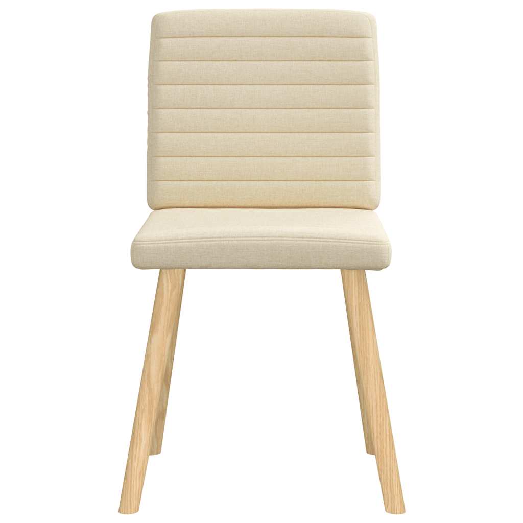 Chaises à manger lot de 6 crème tissu - XIOS