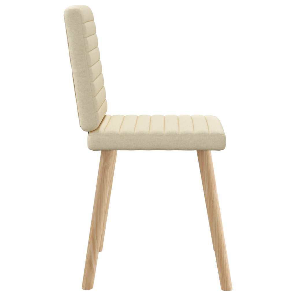 Chaises à manger lot de 6 crème tissu - XIOS