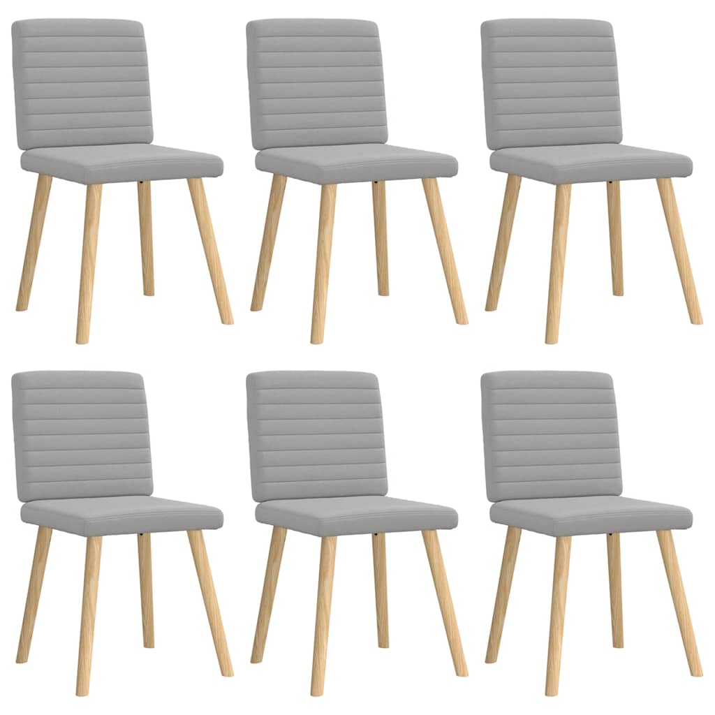 Chaises à manger lot de 6 gris nuage tissu - XIOS