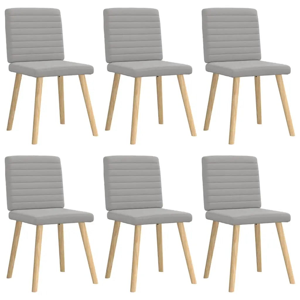 Chaises à manger lot de 6 gris nuage tissu - XIOS