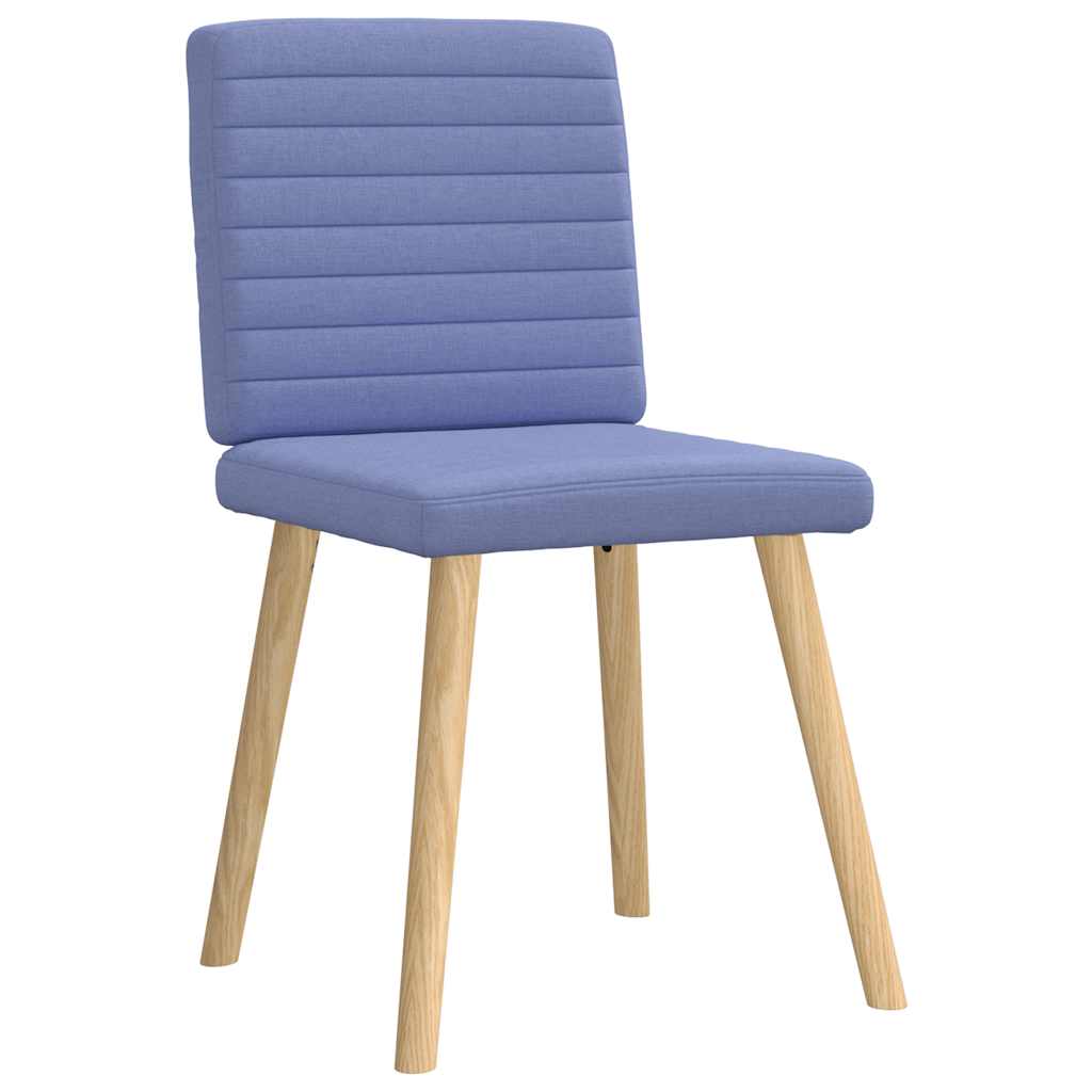 Chaises à manger lot de 6 bleu jean tissu - XIOS