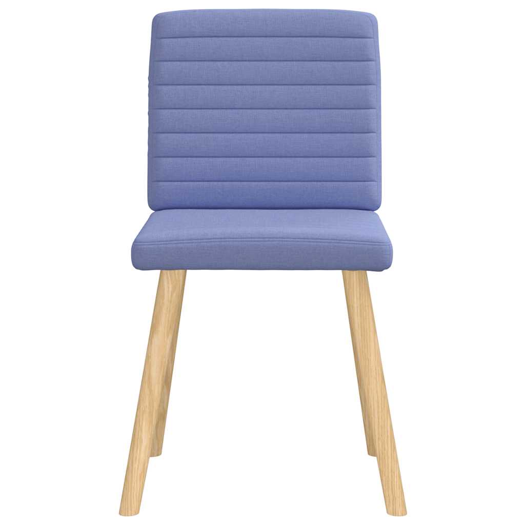 Chaises à manger lot de 6 bleu jean tissu