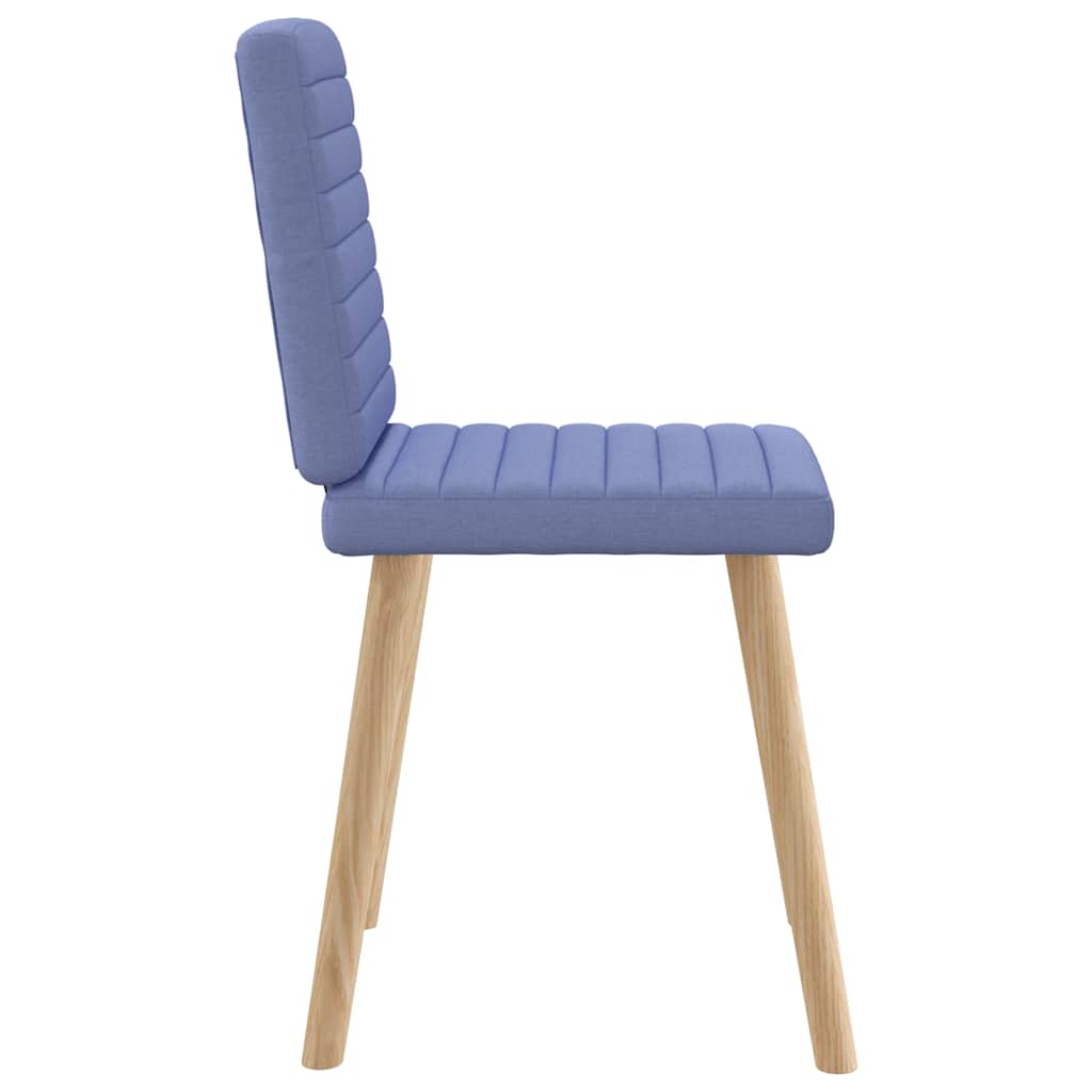 Chaises à manger lot de 6 bleu jean tissu - XIOS