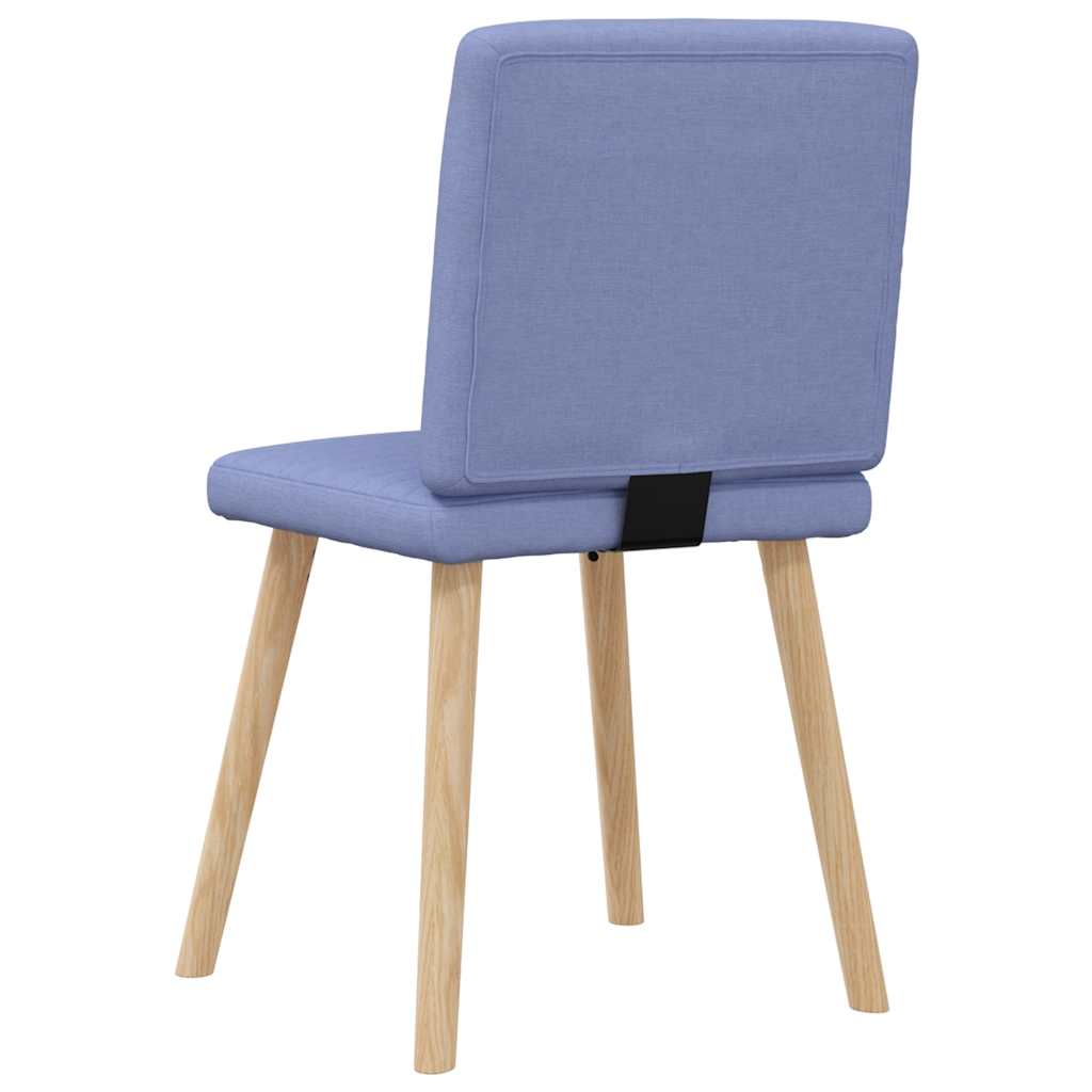 Chaises à manger lot de 6 bleu jean tissu - XIOS