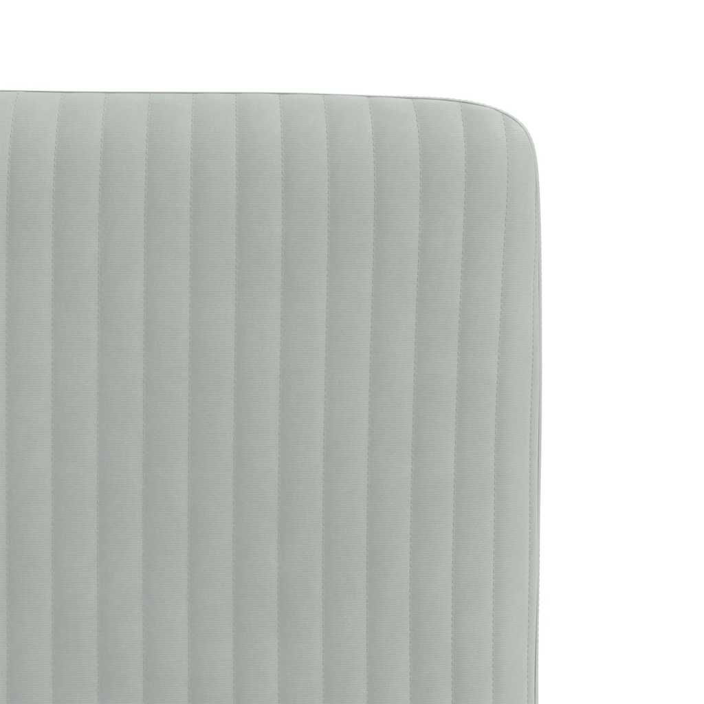 Chaises à manger lot de 6 gris clair velours - XIOS