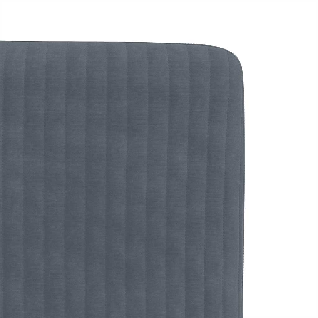 Chaises à manger lot de 6 gris foncé velours - XIOS