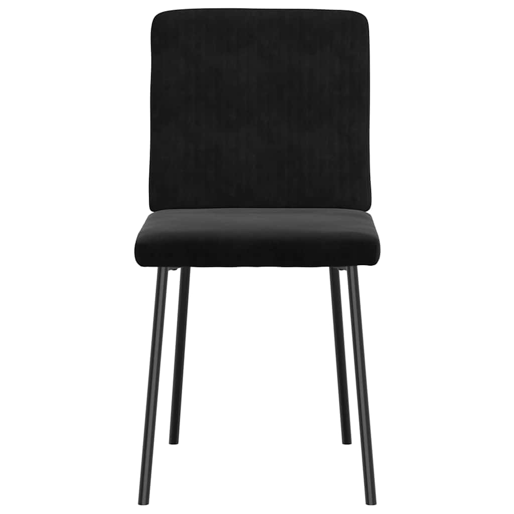 Chaises à manger lot de 6 noir velours - XIOS