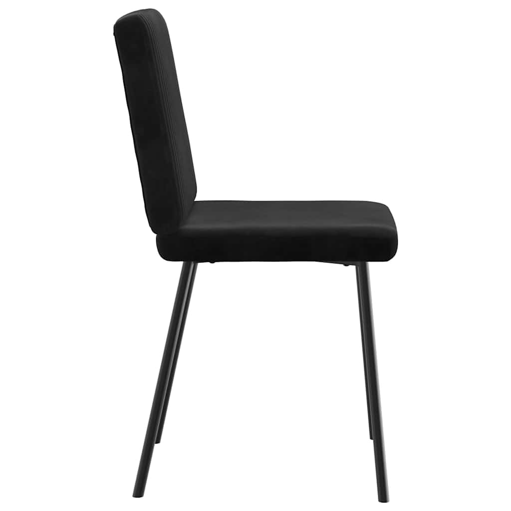 Chaises à manger lot de 6 noir velours - XIOS