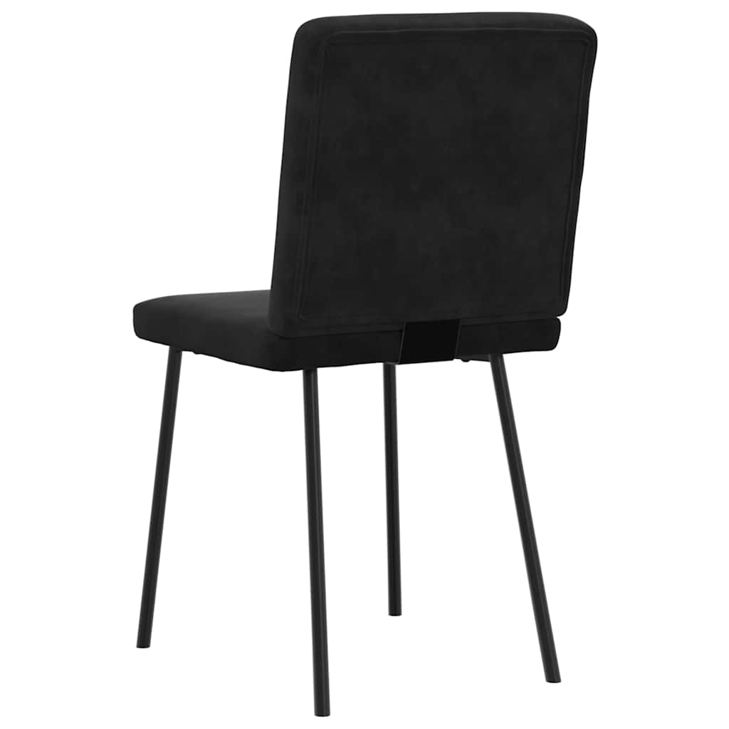 Chaises à manger lot de 6 noir velours - XIOS