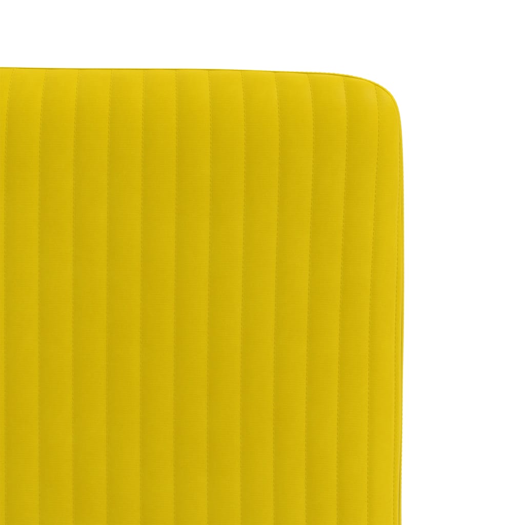 Chaises à manger lot de 6 jaune velours - XIOS