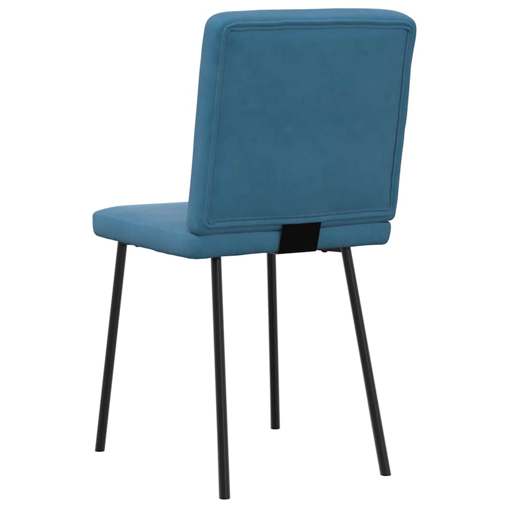 Chaises à manger lot de 6 bleu velours - XIOS