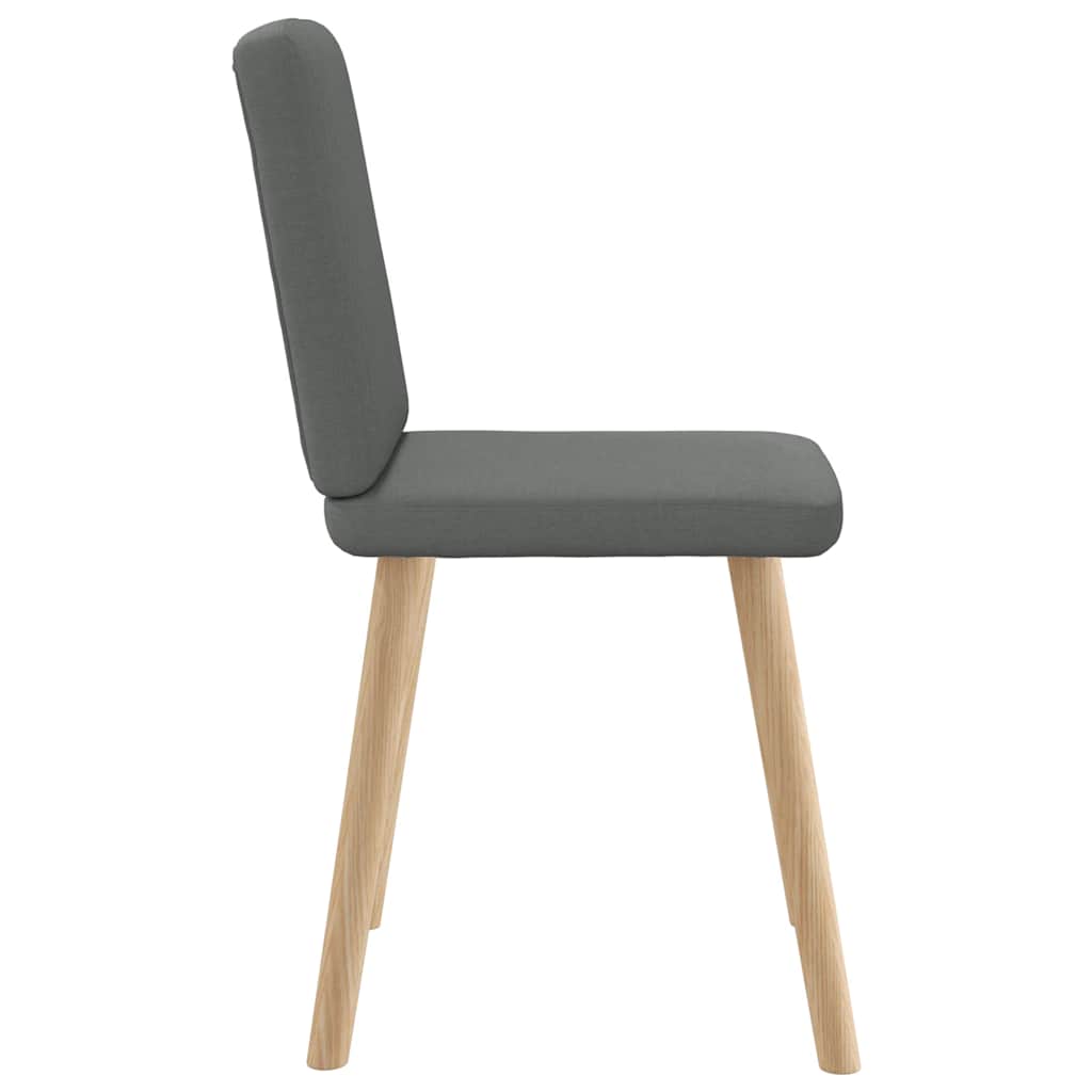Chaises à manger lot de 6 gris foncé tissu - XIOS