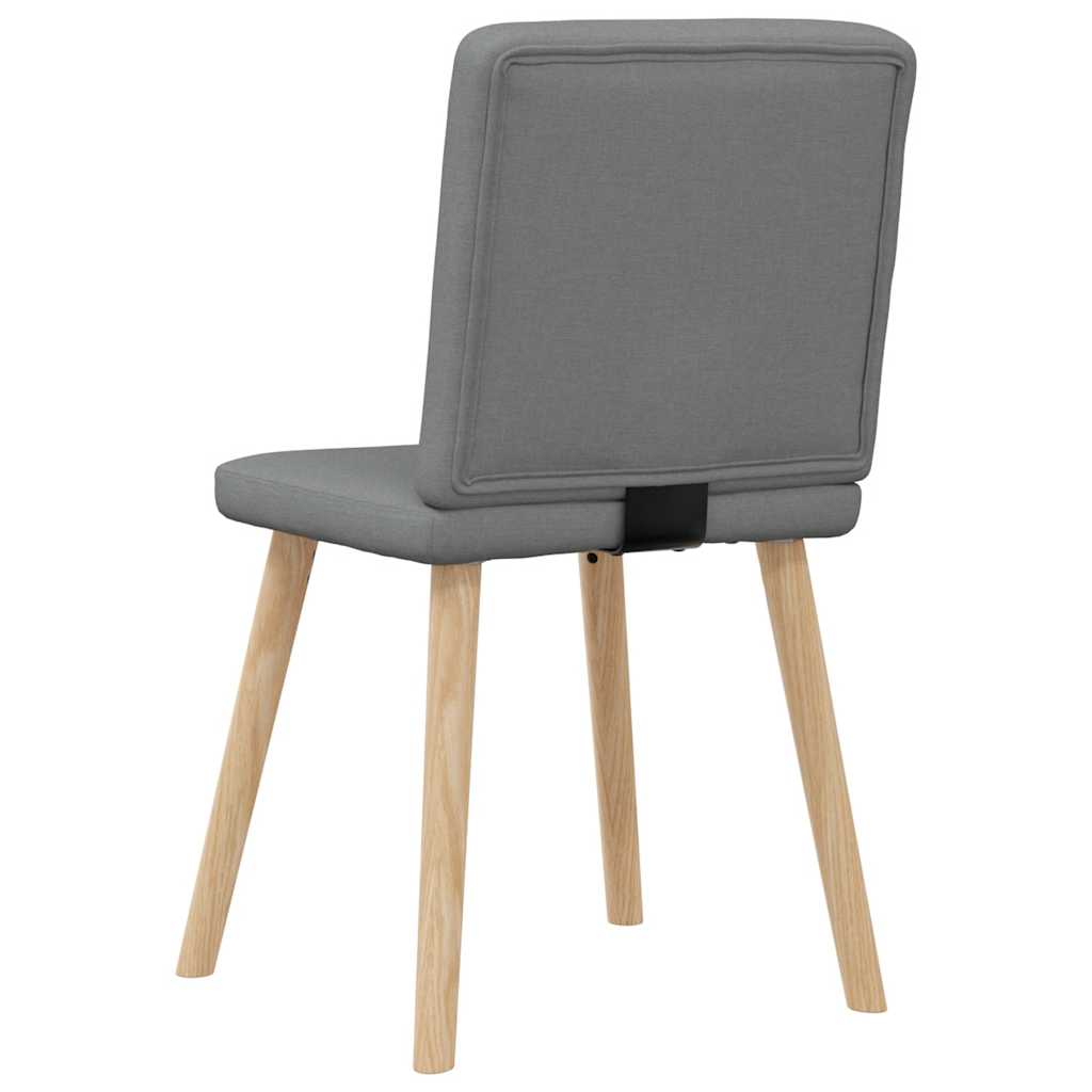 Chaises à manger lot de 6 gris foncé tissu - XIOS