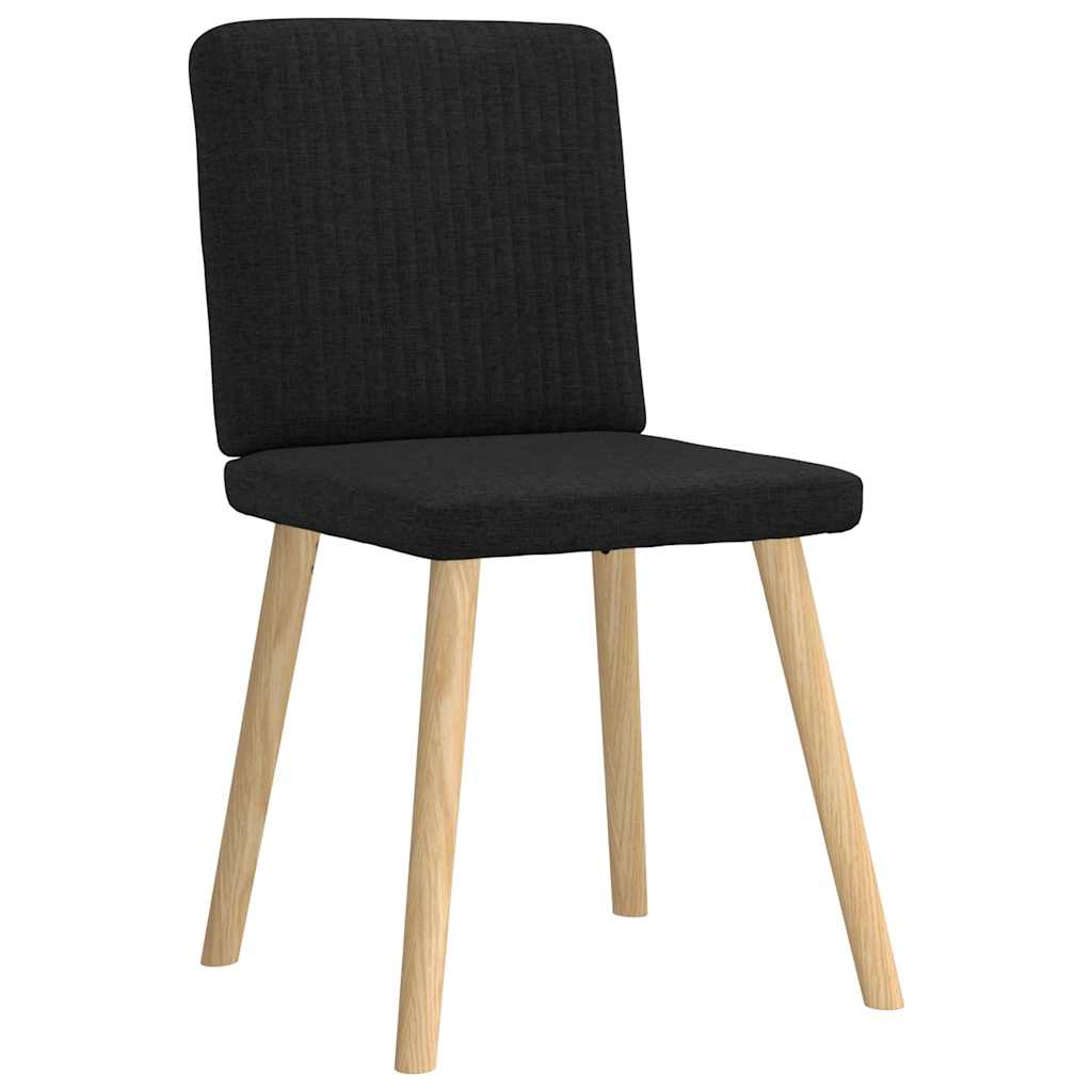 Chaises à manger lot de 6 noir tissu - XIOS