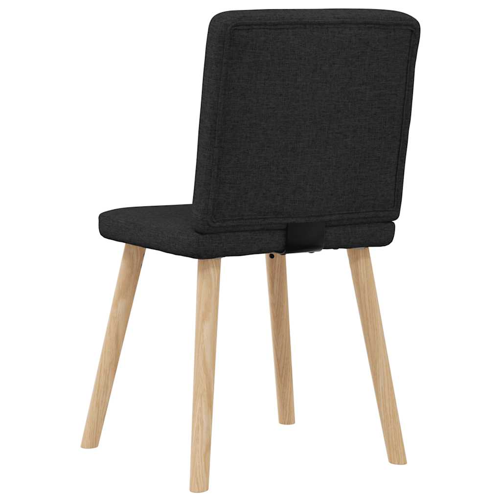 Chaises à manger lot de 6 noir tissu - XIOS