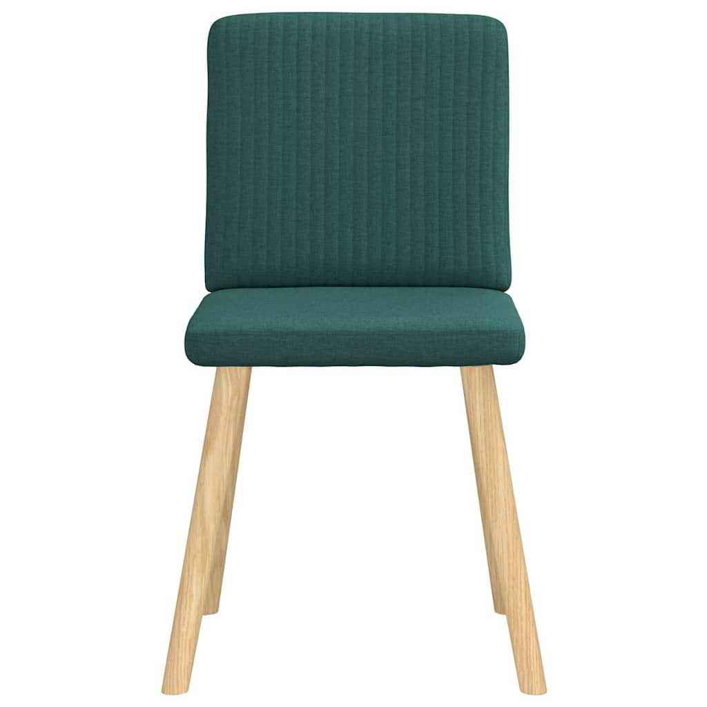 Chaises à manger lot de 6 vert foncé tissu - XIOS