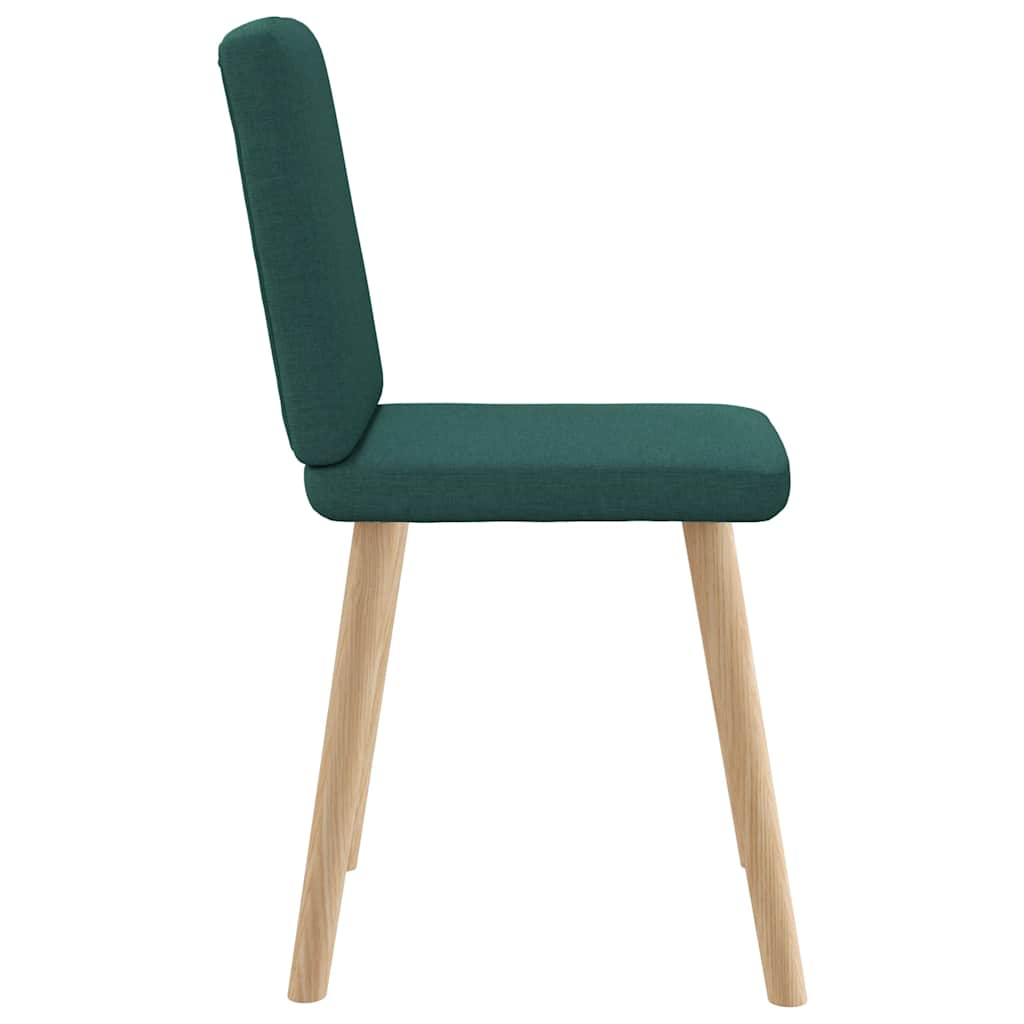 Chaises à manger lot de 6 vert foncé tissu - XIOS