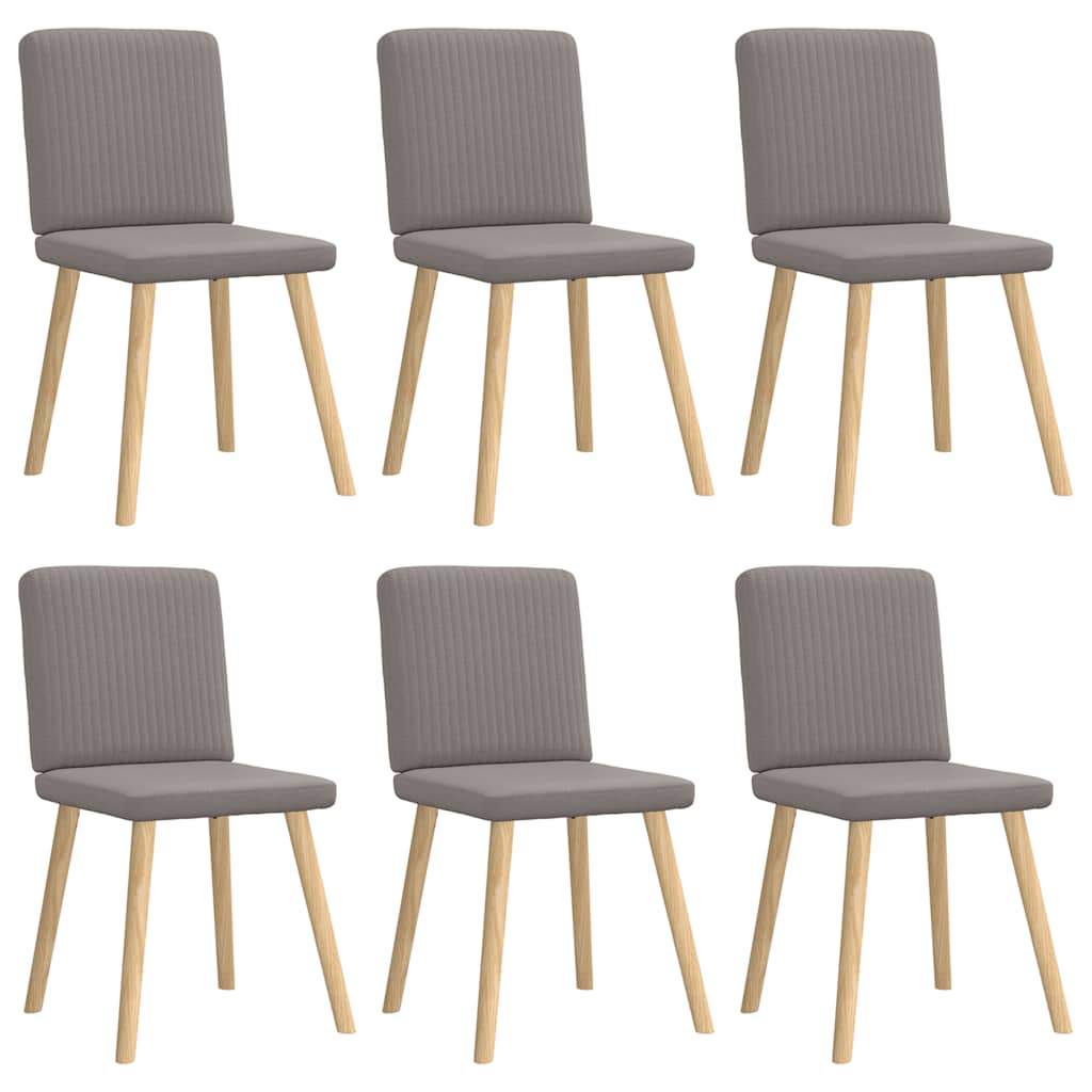 Chaises à manger lot de 6 taupe tissu - XIOS
