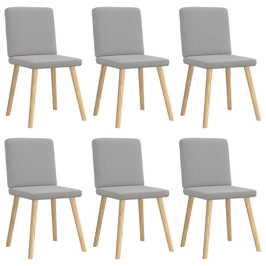 Chaises à manger lot de 6 gris nuage tissu - XIOS