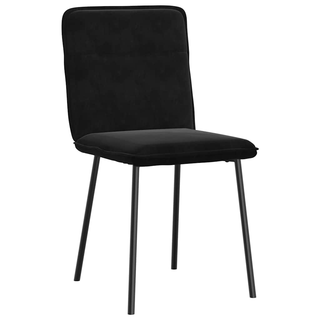 Chaises à manger lot de 6 noir velours - XIOS