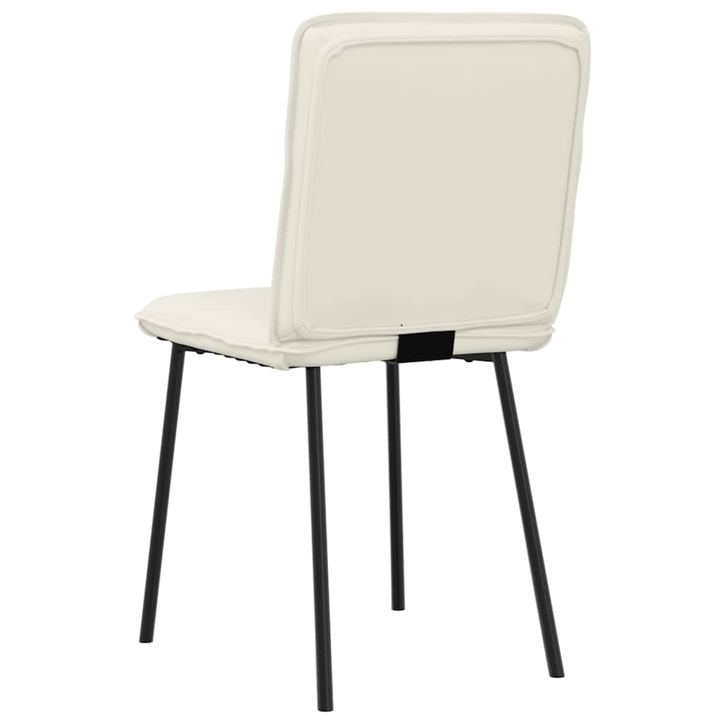 Chaises à manger lot de 6 crème velours - XIOS