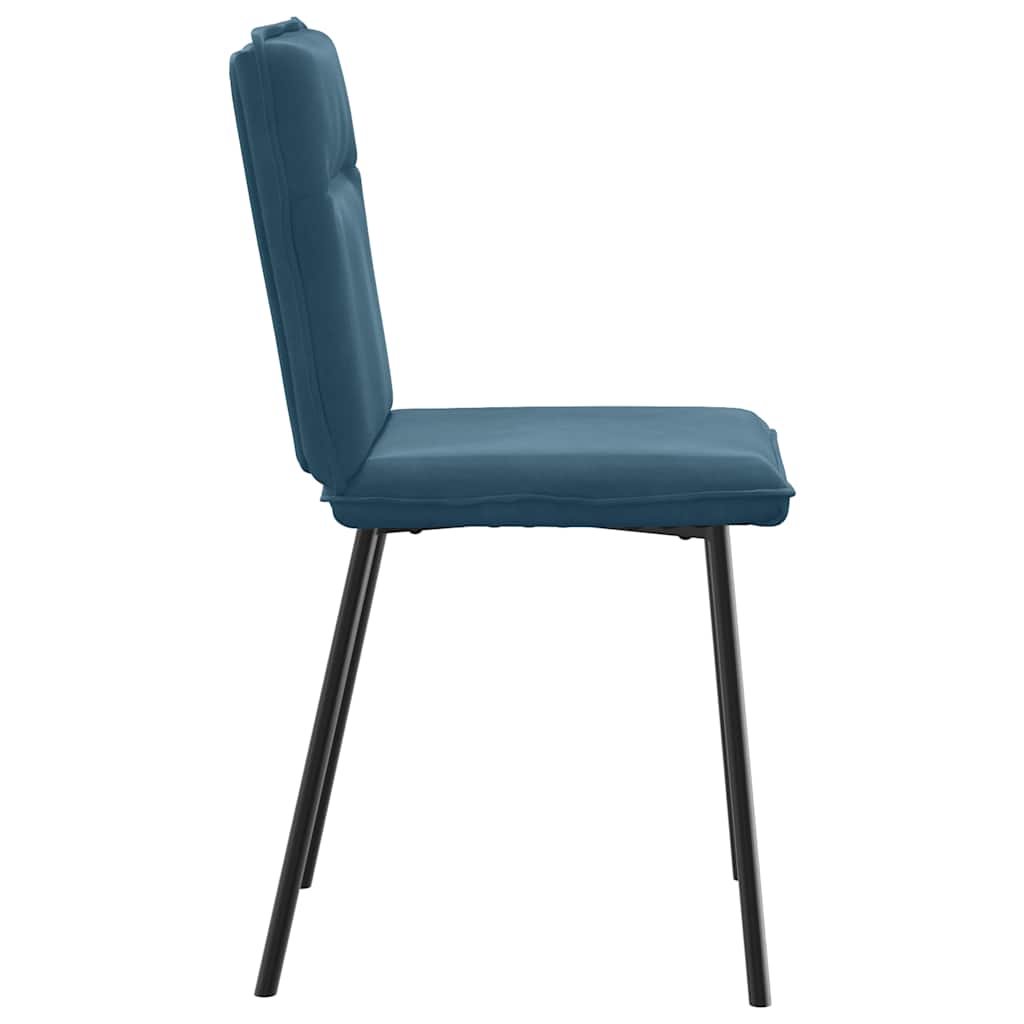 Chaises à manger lot de 6 bleu velours - XIOS