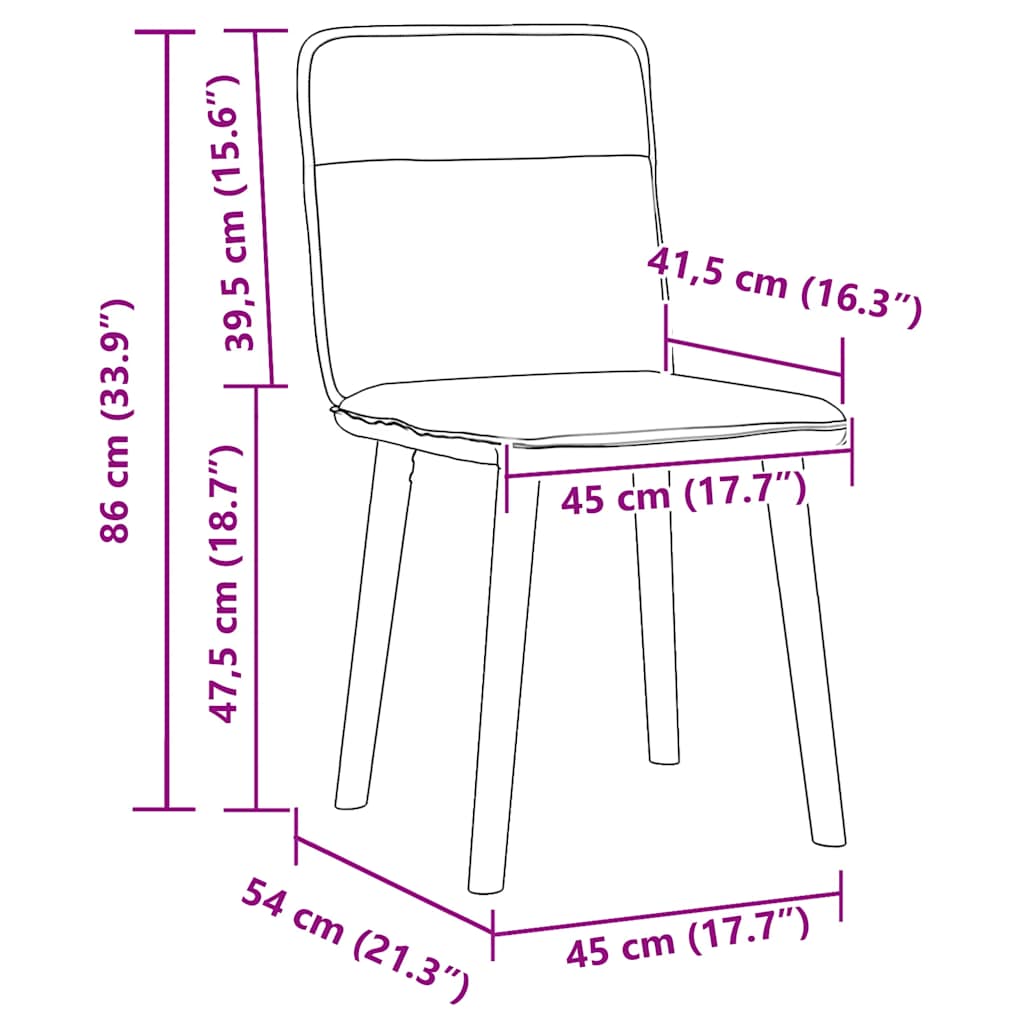 Chaises à manger lot de 6 gris foncé tissu - XIOS