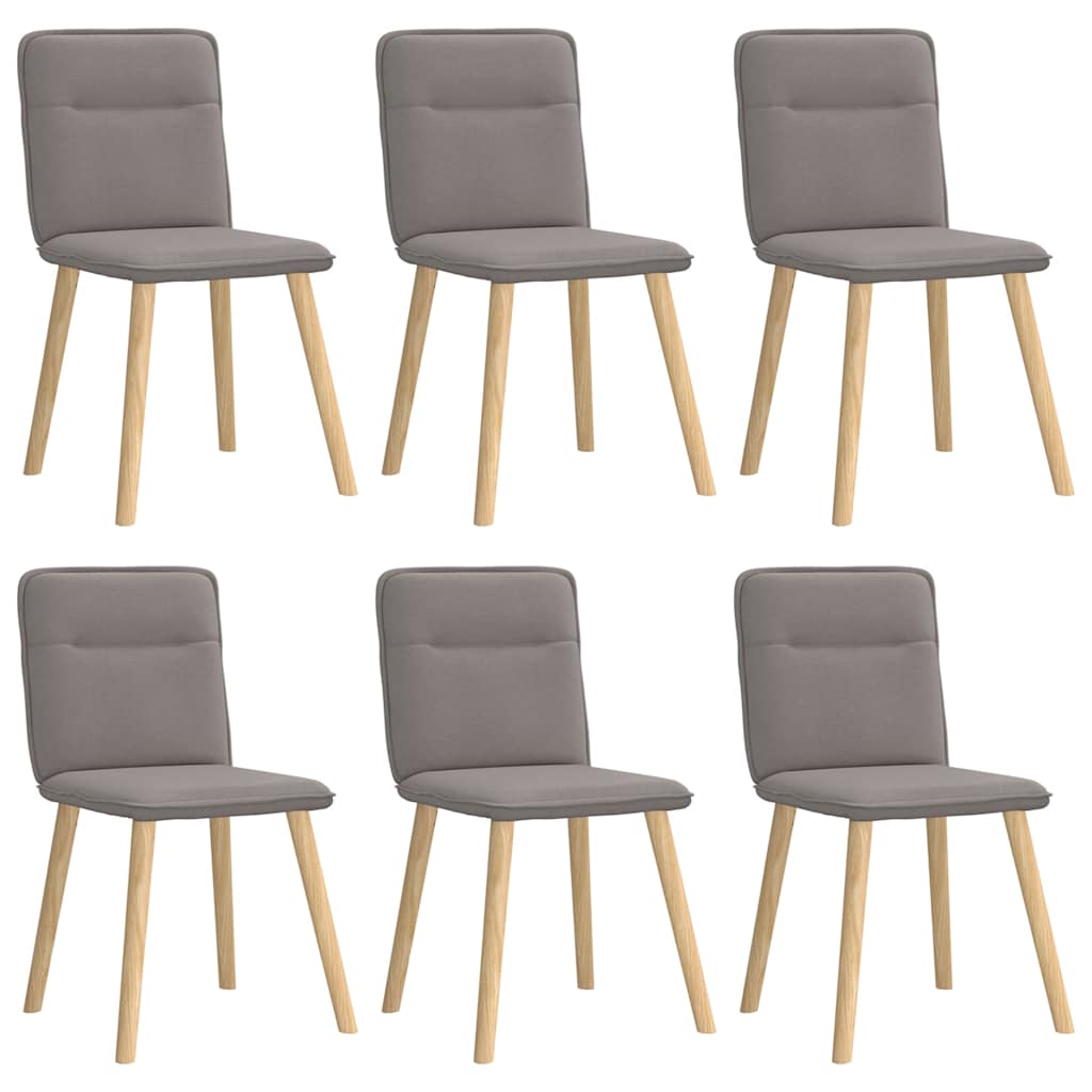 Chaises à manger lot de 6 taupe tissu - XIOS