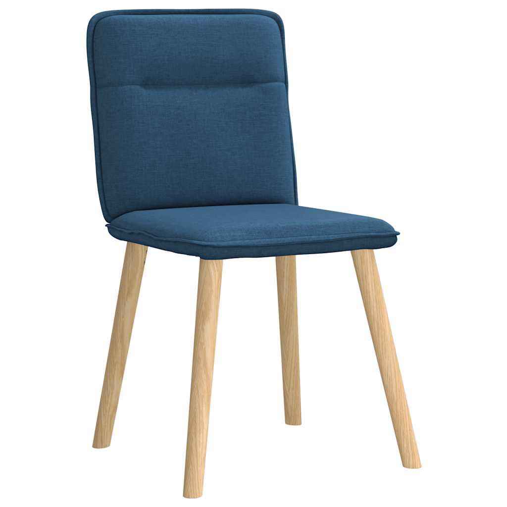 Chaises à manger lot de 6 bleu tissu - XIOS