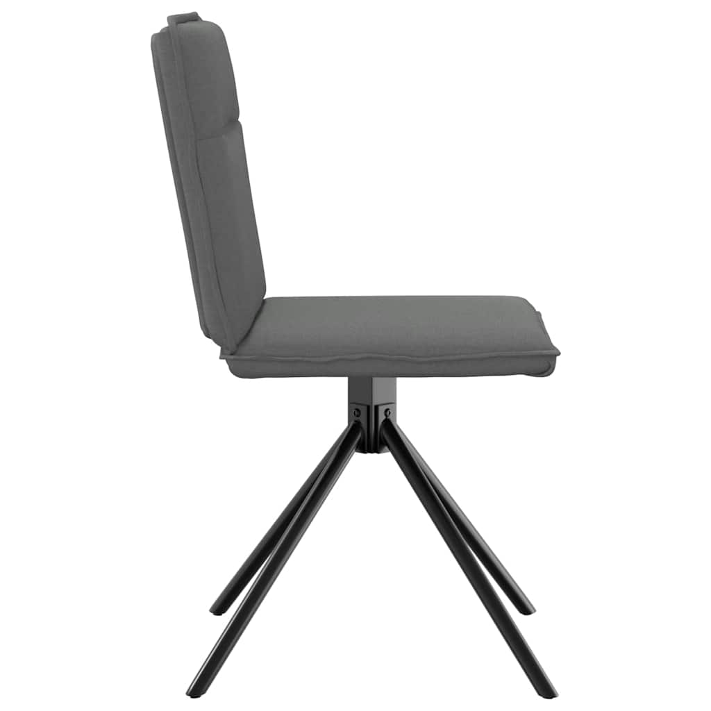 Chaises à manger lot de 6 gris foncé tissu - XIOS
