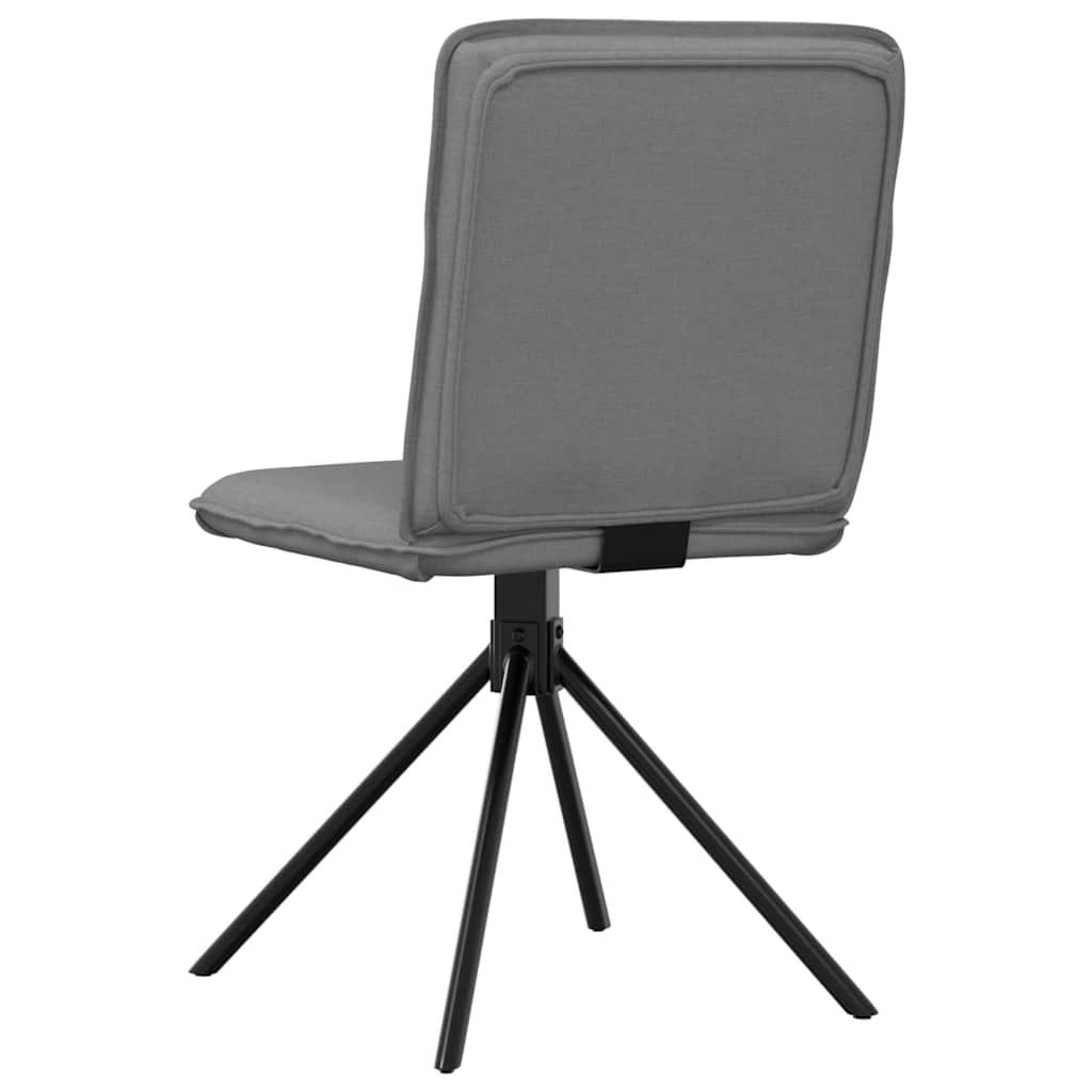 Chaises à manger lot de 6 gris foncé tissu - XIOS