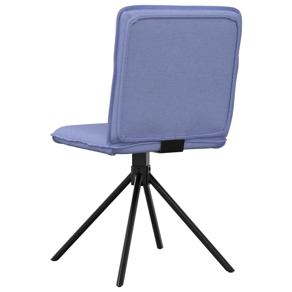 Chaises à manger lot de 6 bleu jean tissu - XIOS