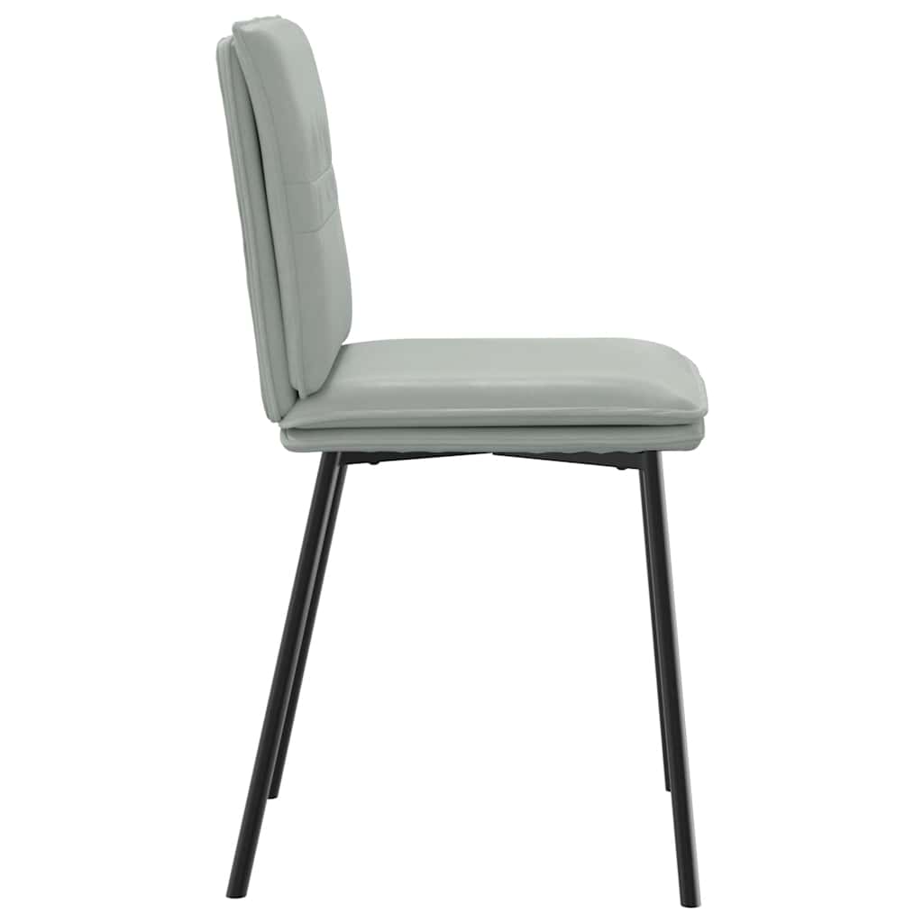 Chaises à manger lot de 6 gris clair velours - XIOS