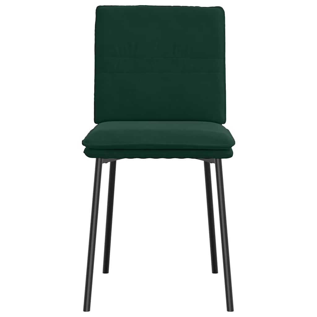 Chaises à manger lot de 6 vert foncé velours - XIOS