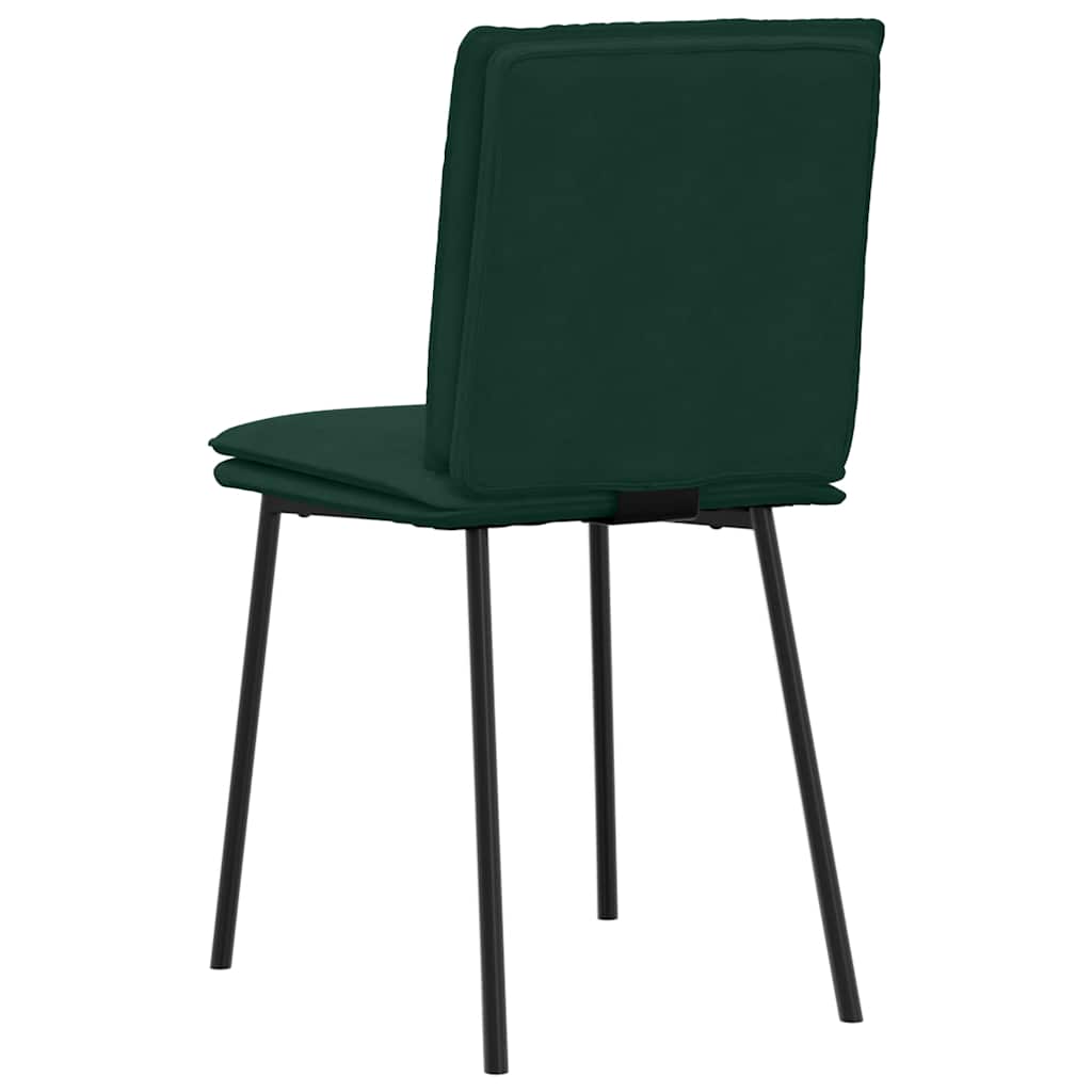 Chaises à manger lot de 6 vert foncé velours - XIOS