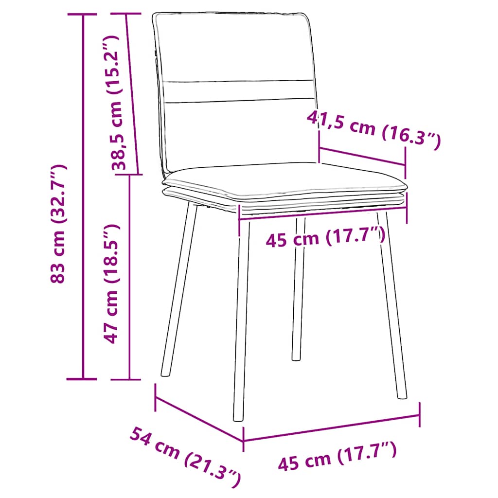 Chaises à manger lot de 6 vert foncé velours - XIOS